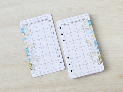 Ring Planner Inserts - Monthly, Weekly Refill (Personal Size) / P-09