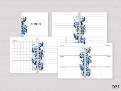 HP Micro planner inserts - Weekly and monthly pages