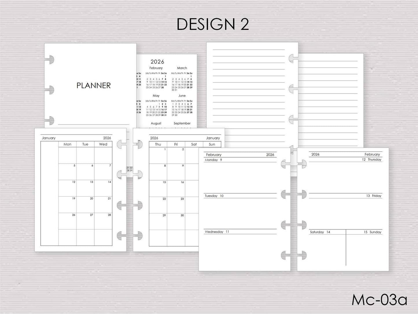 HP Micro planner inserts - Happy Planner refill