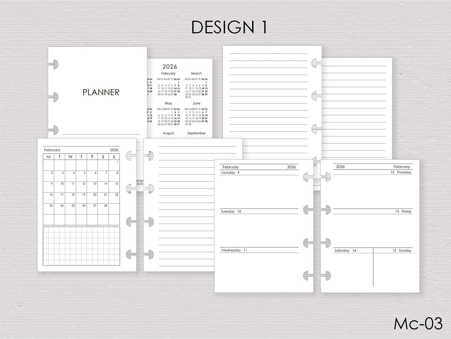 HP Micro planner inserts - Happy Planner refill