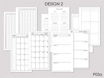 Ring Planner Inserts Bundle - Agenda Refill (Personal Size) / P03