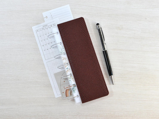 Disc-Bound Planner Notebook - Faux leather cover (HP Skinny Mini size )