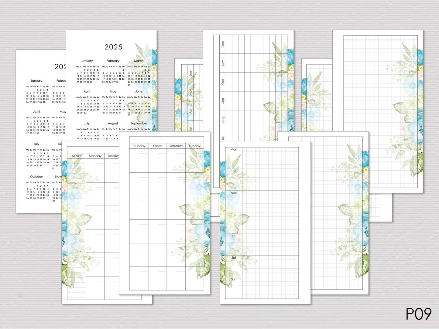 Faux Leather Ring Planner With Inserts (Personal Size)