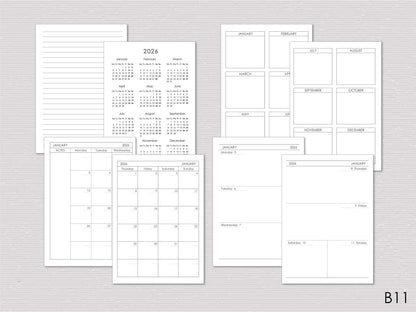 Hardcover Planner: Faux Leather Agenda, Weekly & Monthly