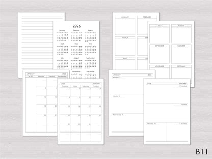 Planner pages a6 size