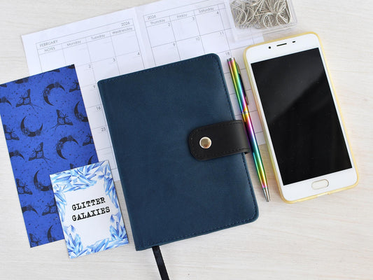 Hardcover Planner: Faux Leather Agenda, Weekly & Monthly