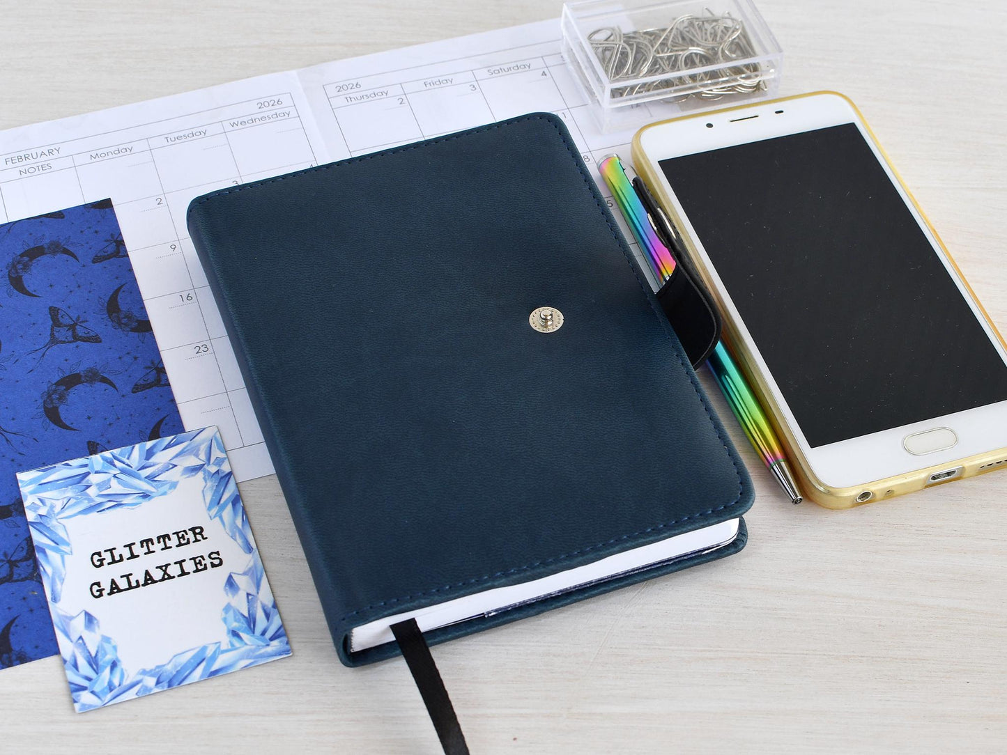 Hardcover Planner: Faux Leather Agenda, Weekly & Monthly
