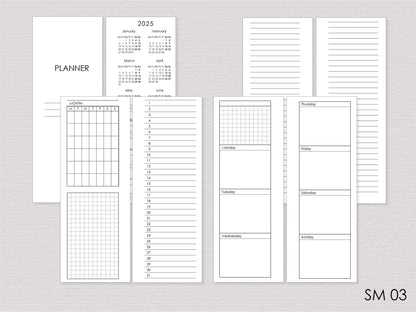 Discbound Planner Notebook - Faux Leather Cover (HP Skinny Mini size)