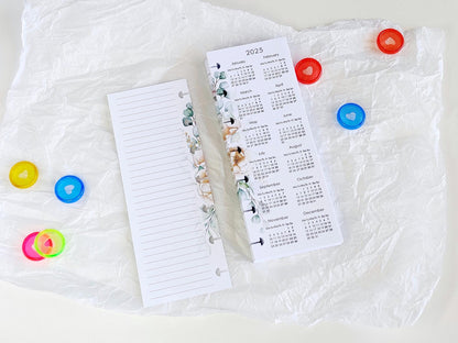 Monthly And Weekly Inserts - Disc Planner Refill (HP Skinny Mini Size)