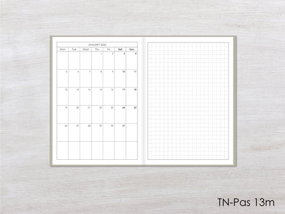 Travelers notebook monthly pages