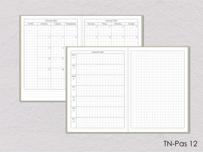 Traveler's Notebook inserts - Hobonichi Styled (Passport Size)