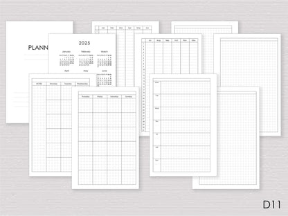 Happy Planner pages weekly and monhly Hobonichi styled