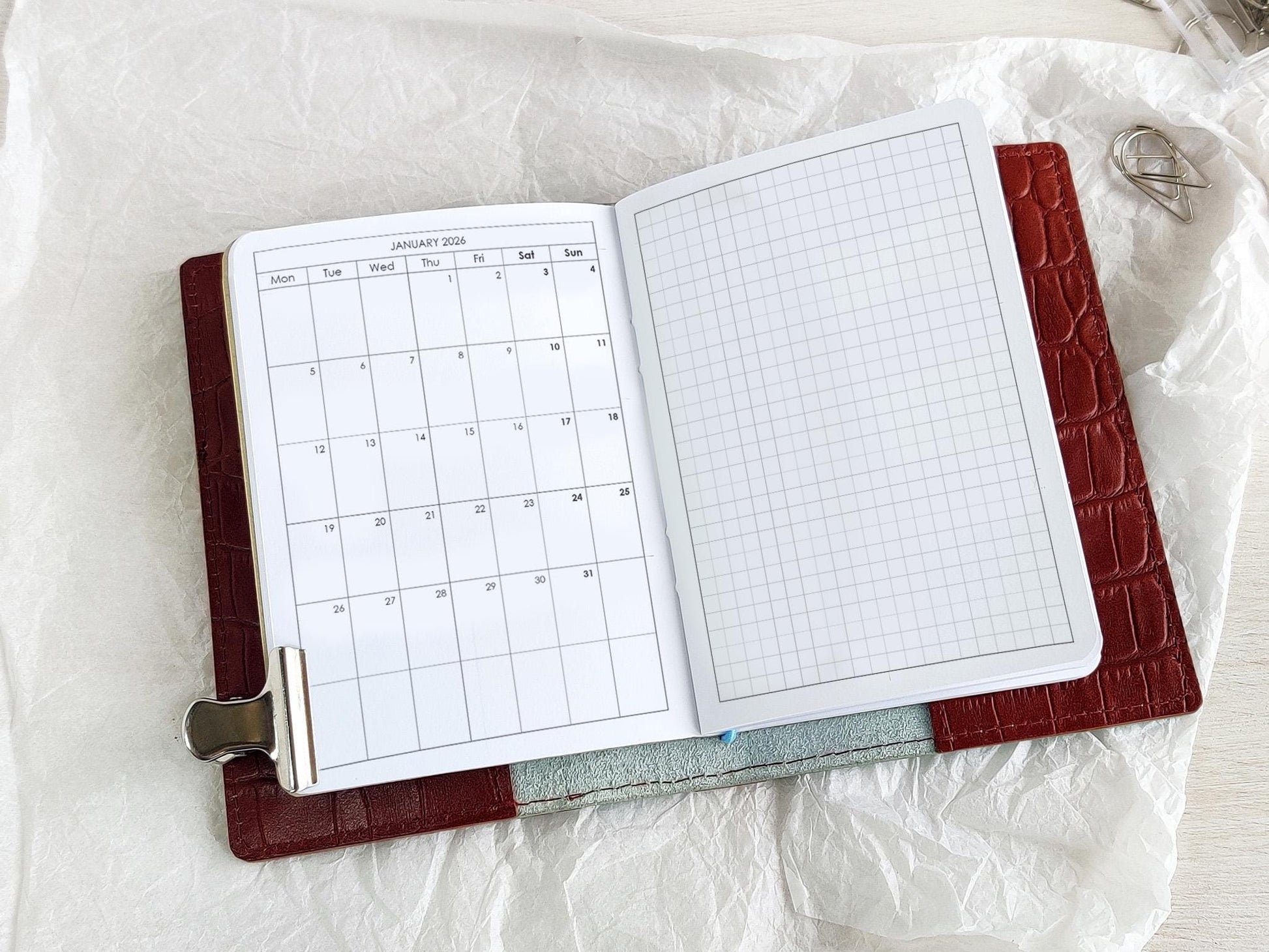 Travelers notebook monthly inserts passport size