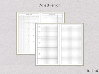 pages for travelers notebook standard dated version