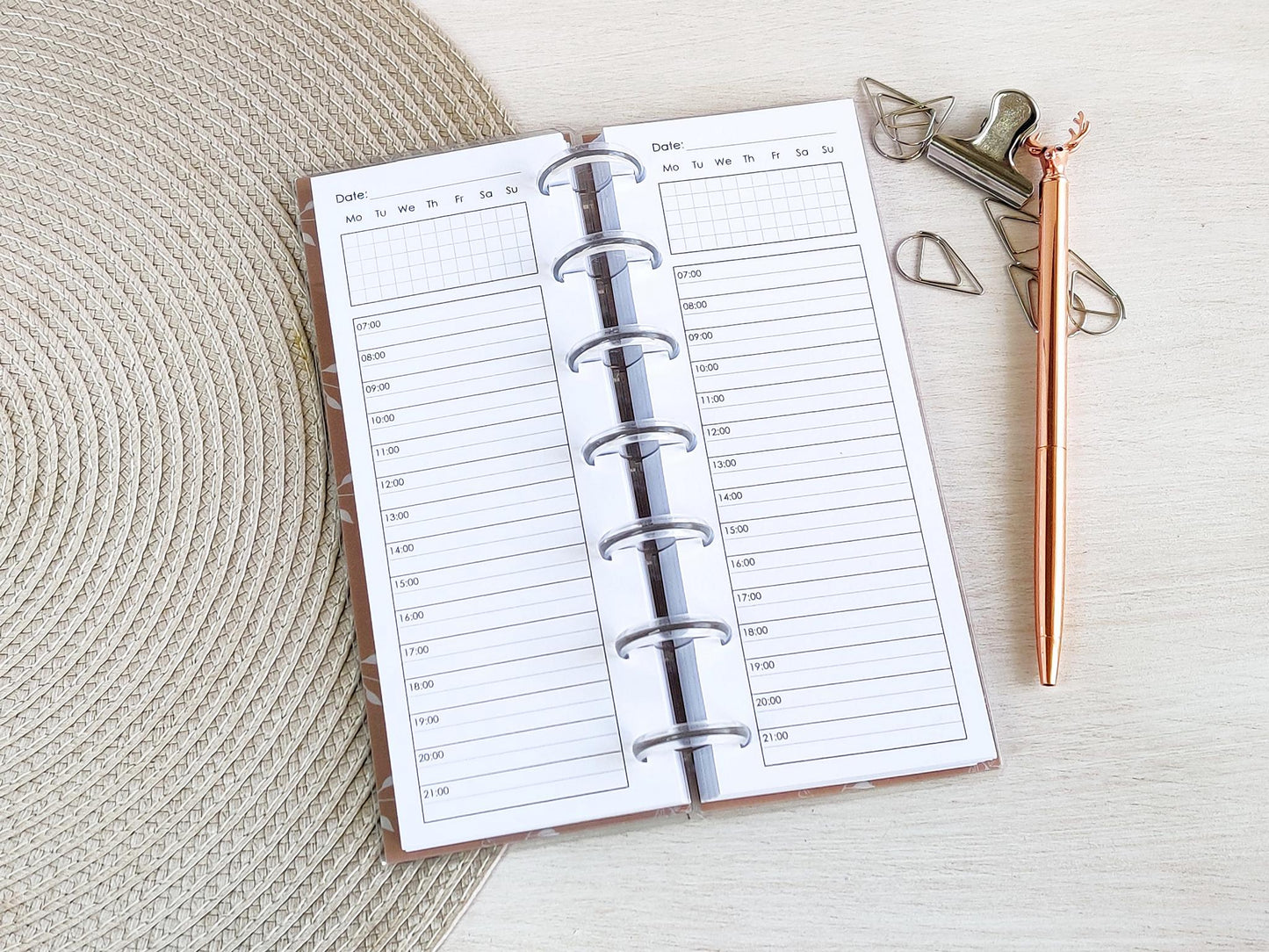 Daily Inserts - Disc Planner Refill (HP Skinny Mini Size) / SM-30
