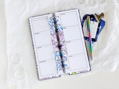 Monthly and Weekly Inserts - Disc Planner Refill (HP Skinny Mini Size)