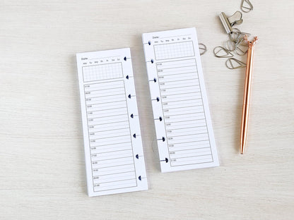 Daily Inserts - Disc Planner Refill (HP Skinny Mini Size) / SM-30