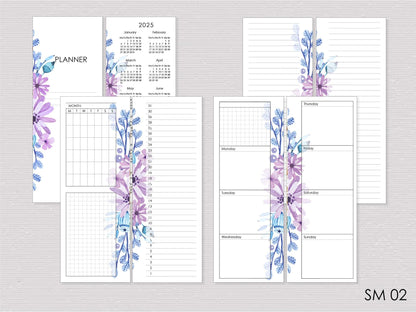 Monthly and Weekly Inserts - Disc Planner Refill (HP Skinny Mini Size)