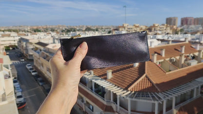 Soft Leather Pen Case With Zipper - Planner Accessories