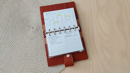 Monthly Planner Inserts - Ring Binder Horizontal Refill (Pocket Size) / Pc-04m