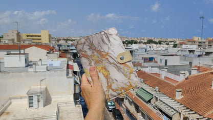 Ring Planner Notebook With Inserts - Fabric Marble Cover (Personal Size)